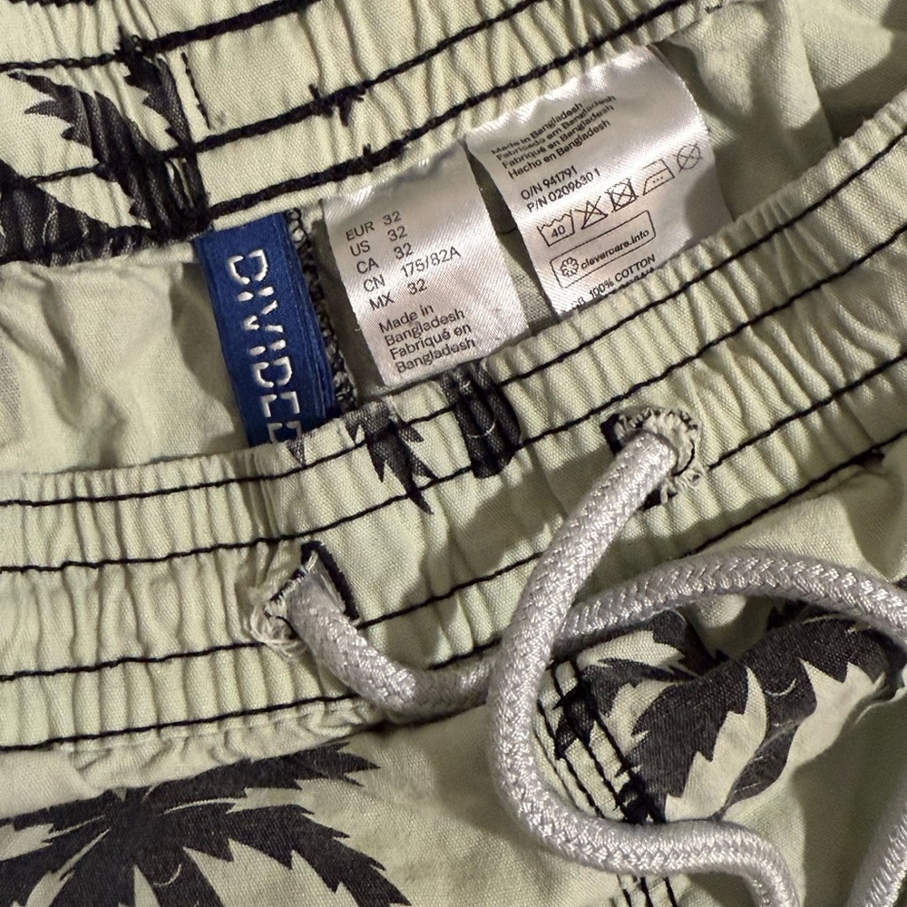 Divided Palm Tree Swim Shorts